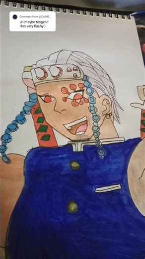 i draw tengen from demon slayer 🙃 not good #viral #drawing #animedrawing