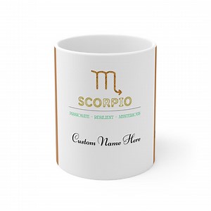 Personalized Scorpio Mug, Custom Zodiac Coffee Cup, Astrology Gift - Etsy