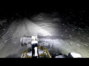 snowstorm is not so smart to have gopron on the outside Caterpillar 972M XE Wheel Loader plow snow