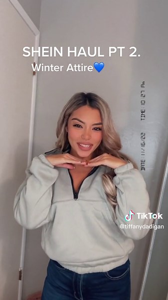 Shein Winter Clothing Haul Try-On | Olive Green Sweaters & Off-Shoulder Tops