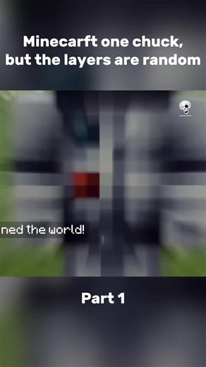 Minecraft one chunk, but the layers are random. Credits: Carvs on YouTube #Minecraft #minecraftclips