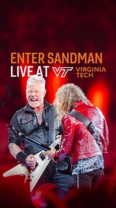 Virginia Tech on Instagram: "Enter Sandman. Live in Lane Stadium. Put it in the history books. 🤘 Video courtesy of @metallica #M72VirginiaTech"