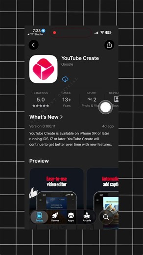 YouTube Creator New App 2025 | YouTube Create Full Info iphone ios26 Youtube #youtubecreator