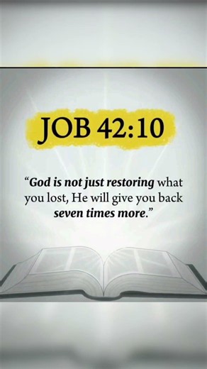 God is giving you seven times more than you lost ✨️🙌✨️ God's people say,Amen 🙏