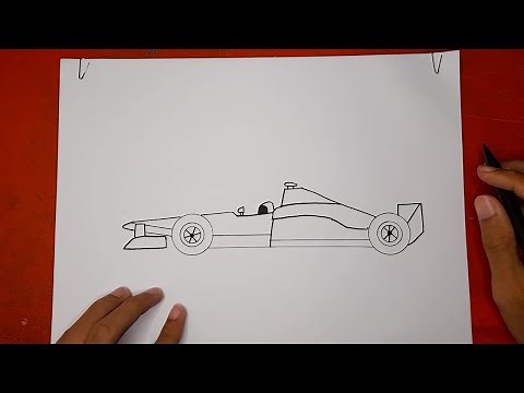 Cara Menggambar Mobil Balap Formula 1 Mudah