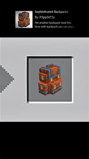 crafting backpack bag moment #minecraft #shorts #youtube