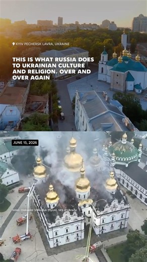 Before and after Russia’s attack on the Kyiv Pechersk Lavra