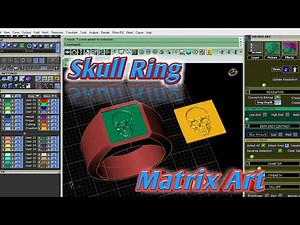 make a skull ring on matrix art