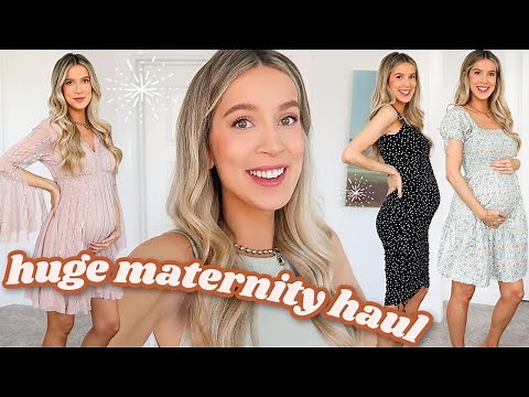 HUGE MATERNITY TRY ON HAUL (actually cute & bump friendly - 6 months pregnant) | leighannsays