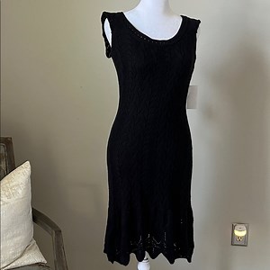 Jessica Simpson Elegant Black Sleeveless sweater Dress- Small