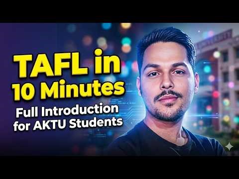 👉 TAFL Full Introduction in Hindi | Theory of Automata & Formal Languages Explained | AKTU B.Tech