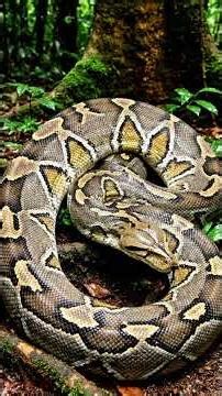 Southeast Asian Reticulated Python #animal #wildlife #nature #snake #cat #trending #viral #anaconda