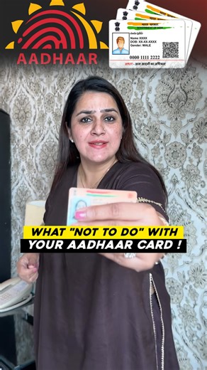 Stop Sharing your AADHAAR CARD Everywhere 🤔 Your Aadhaar isn’t a casual ID you can forward on WhatsApp or share with every agent who asks for it. It holds your biometric-linked identity — and if it lands in the wrong hands, the misuse can be serious. 1. Always share a Masked Aadhaar. 2. Never send your full Aadhaar on WhatsApp 3. Don’t give your Aadhaar to loan agents, random job listings, or unknown people. #reels #aadhaar #aadhar #aadharcard #governmentofindia | Haree Patti