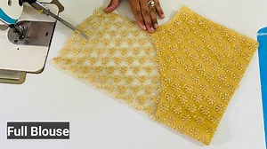 9.3K views · 421 reactions | Net Blouse Design With Front Part Cutting and Stitching | Full Blouse Cutting | Net Wale Blouse | Mandeep Designs | Facebook