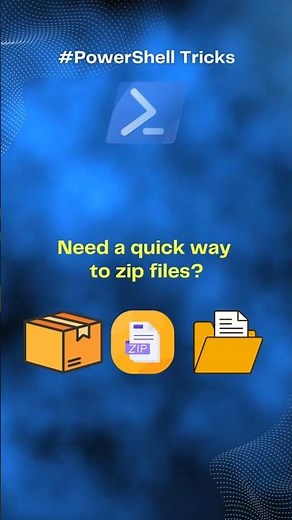 Zip files in PowerShell - no apps, no GUI, one command.