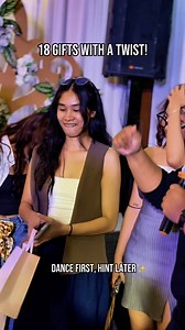 4.5K views | ✨18 Gifts with a Twist!✨Before giving their gifts, each one had to dance first —then drop a mysterious clue about what they’re giving the debutante! Can you guess the gift before she opens it?  #CaterX #catering #cateringservices #18thbirthday #program #ideas #18th #gifts #giftsideas | CaterX | Facebook