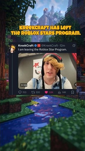 KreekCraft has left the Roblox Stars Program #roblox2026 #gaming