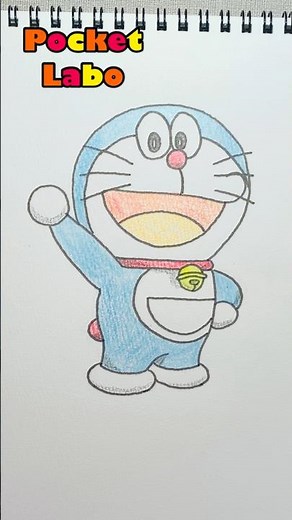 【かんたん】ドラえもんの描きかた/イラスト/色えんぴつ Drawing Doraemon