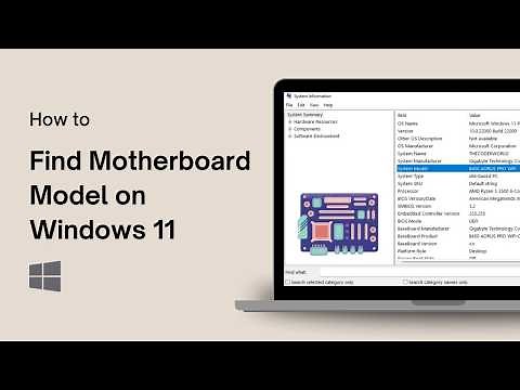 How to Find Motherboard Model on Windows 11