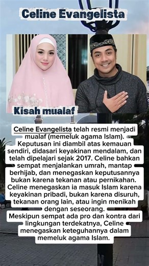 cheline evangelista mualaf semoga dikuatkan Iman Islamnya