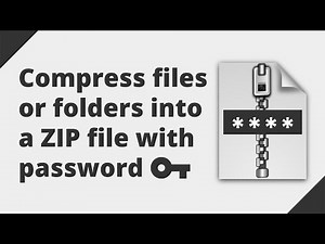 How to compress files or folders into a ZIP file with password
