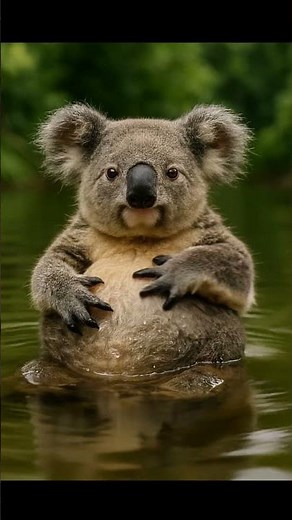 Koala Washing Its Belly 🐨🛁 | Cute Animal Shorts