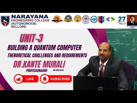 Unit - 3: Building a Quantum Computer | Theoretical Challenges & Requirements