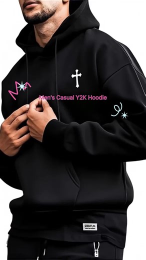 Men's Long Sleeve Lightweight Hoodie, Drawstring Design, Letter & Cross Graphics, Y2K Style, Perfect for Daily Wear #floralhoodie #fauxfurhoodie #pacsunhoodies #gaplogohoodie #drpepperhoodie #cloudziphoodie #fleecelinedhoodie #performancehoodie #footballhoodie #dodgershoodie