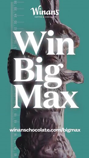 Win BIG MAX: A 20-pound Chocolate Easter Bunny! It’s the most colossal, chocolatey contest of the year! Get ready for your chance to win BIG MAX — our spectacular 3 ft. tall, 20-pound milk chocolate Easter Bunny that is sure to make your Easter celebrations unforgettable.The giveaway begins March 15th, and one lucky winner will be selected by random drawing on March 25th.TO ENTER: Visit ​​https://winanschocolate.com/bigmaxSubmit your entry with your email address, share our contest with your fri