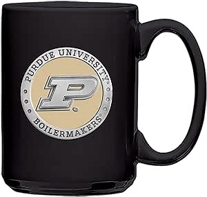 Heritage Pewter Purdue 15 Ounce Coffee Mug | Mug for Coffee, Beverages | Intricately Crafted Metal Pewter Alma Mater Inlay