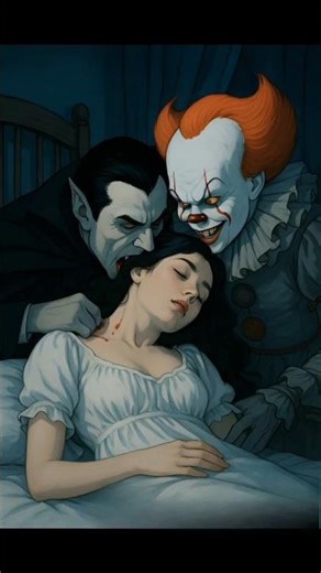 DraClown Split! Dracula & Pennywise Team Up to Haunt Her 😱🤡🩸 | Viral Transformation #shorts