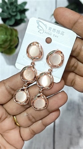Luxury Vibes on a Budget! 😱 Viral 3-Layer Aesthetic Stone Earrings Review