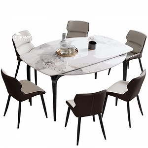 [Hot Item] Multi-Functional Rotating Rock Table Modern Simple Household Small Apartment Folding Stretch Extendable Round Dining Table
