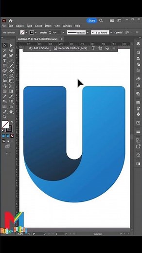 Logo Design with Gradient Effect | Adobe Illustrator Tutorial
