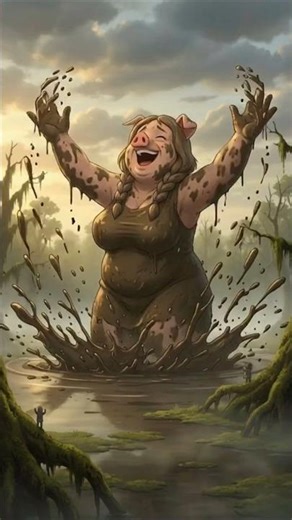 Piggy’s Mud Bath Goes Viral! 🐷 |सुअरनी कीचड़ में नहा रही थी| #cute #animation #kidyoutuber