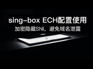 sing-box ECH配置使用 | 加密隐藏SNI,避免域名泄露