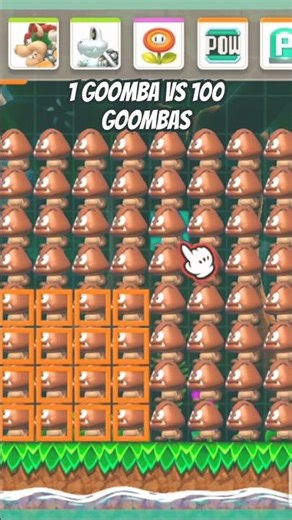 1 Goomba VS 100 Goombas #mario #shorts #memes
