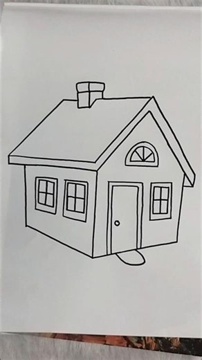 How to Draw a Beautiful House Step by Step #shorts #viral #art #drawing #trending #beautiful #house