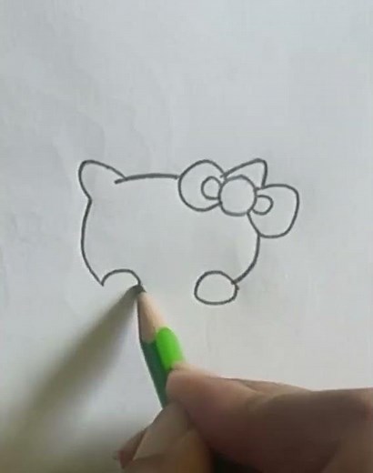 easy hello kitty drawing.how to draw hello kitty.easy drawing tutorial for beginners.