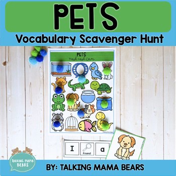 Pets Vocabulary Scavenger Hunt Activity