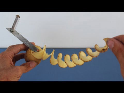 How to Make a simple Spiral Potato Cutting Machine at home