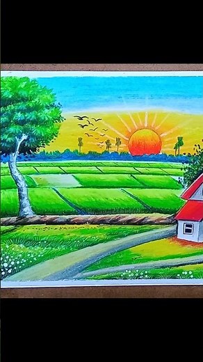 Oil Pastel Easy Drawing Step by Step