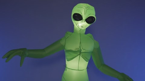 Joyfy 9 ft Halloween Inflatable Giant Alien Decoration with Built-in LEDs,Alien Halloween Decorations Outdoor Blow Up Yard Lawn Decoration