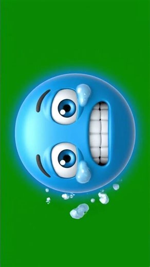 Blue Emoji Crying 😢 Green Screen Meme | Free 4K Overlay | No Copyright #glowscreen #relaxing