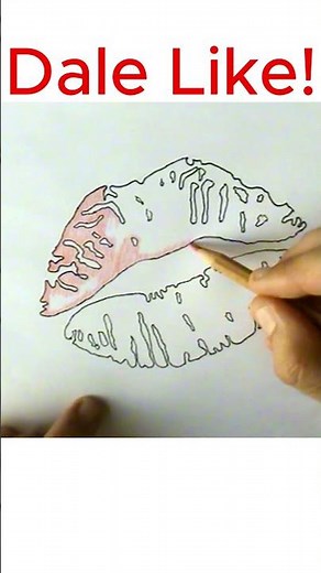 Cómo dibujar un beso - labios a lápiz fácil paso a paso | How to draw a kiss lips #howtodraw #dibujo