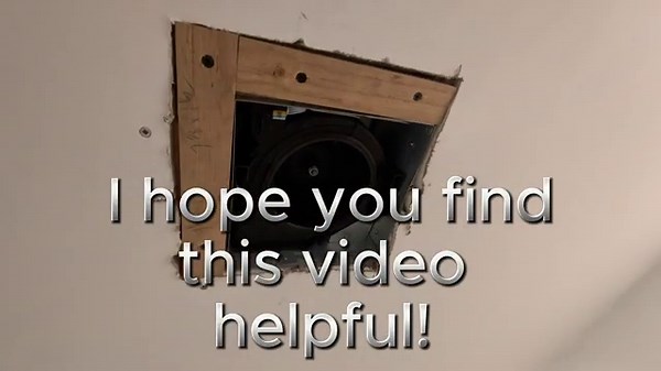 How to install a bathroom fan part 2