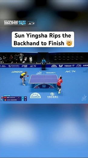 Sun Yingsha Rips the Backhand to Finish at #ITTFWorlds London 2026