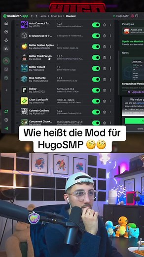 Axxins Mods für HugoSMP: Entdecke die besten Mods
