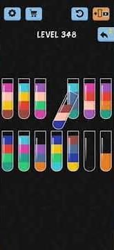 Water Color Sort Level 348 Walkthrough Solution iOS/Android
