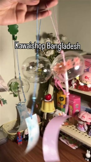 Kawaiishopbangladesh.com on Instagram: "🍒Available in stock 🍒 Wind Bell Japan Wind Chimes Handmade Glass Furin Home Office Decors Creative Gift Of Handmade Glass Painted Pendant Delivery time 3-5 days"